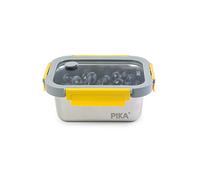 Pika - Boite alimentaire en inox et couvercle en verre trempé - Hermétique et légère - Compatible micro-ondes, four, congélateur - MetalShock (800ml)