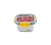 Boîte de conservation en inox carrée 600 ml compatible micro-ondes Pika