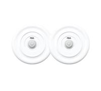 Pika - Lot de 2 couvercles universels de Conservation sous Vide, Blanc | Taille Medium 8,2cm, Compatible avec les contenants à bords plats de 4 à 7,5 cm
