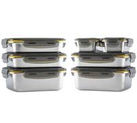 Pika Edition – Set de 7 boîtes alimentaires en inox 260 ml, 820 ml et 1200 ml