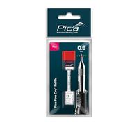Pika Marker 7031SB Lot de 12 mines circulaires pour porte-mine architectural « Fine Dry » 0,9 mm, rouge, sous blister