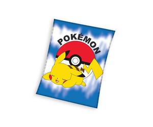 Pikachu Couverture Polaire Canapé dessus Lit Doux Enfant Pokemon Poke Balle Bleu