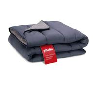 PIKOLIN Couette 150 x 220 cm 300 g Tempérée en Fibre Ecolofil pour Lit 1 Personne - Couette Réversible Toucher Plume, Lavable, Douce et Respirante - Bicolore Gris Clair/Gris Naturel