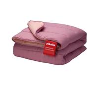 PIKOLIN Couette 150 x 220 cm 300 g Tempérée en Fibre Ecolofil pour Lit 1 Personne - Couette Réversible Toucher Plume, Lavable, Douce et Respirante - Bicolore Mauve