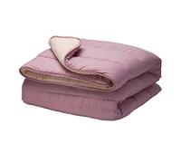 PIKOLIN Couette 220 x 220 cm 300 g Tempérée en Fibre Ecolofil pour Lit 2 Personnes - Couette Réversible Toucher Plume, Lavable, Douce et Respirante - Bicolore Mauve