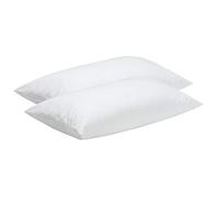 PIKOLIN Home Lot de 2 oreillers en Fibre Anti-acariens à Faible fermeté avec Housse Amovible Respirante, recommandé pour Dormir sur Le Ventre