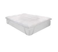 What the Sleep - Surmatelas Hôtel Plumes 140x190 cm - Épaisseur 5 cm - Plume 100%, Ultra Doux, Respirant, Confort Moelleux - Couvre-matelas Luxe - Marque Européenne