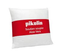PIKOLIN Lot de 2 Oreillers 60 x 60 cm en Fibre Ecolofil Dermoprotectrice, Taie Coton avec Traitement Aloe Vera - Confort Moelleux Respirant et Fermeté Faible