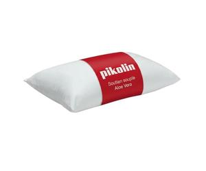 PIKOLIN Lot de 2 Oreillers 70 x 45 cm en Fibre Ecolofil Dermoprotectrice, Taie Coton avec Traitement Aloe Vera - Confort Moelleux Respirant et Fermeté Faible