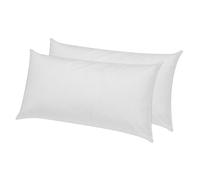 PIKOLIN Lot de 2 Oreillers 75 x 40 cm en Fibre Ecolofil Dermoprotectrice, Taie Coton avec Traitement Aloe Vera - Confort Moelleux Respirant et Fermeté Faible