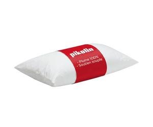 PIKOLIN Oreiller Enfant 50 x 30 cm - Fibre Ecolofil Hypoallergénique, Taie Coton avec Traitement Anti-acariens - Confort Moelleux Respirant et Fermeté Faible