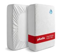 PIKOLIN Protège Matelas 120 x 190/200 cm Hauteur max. 32 cm Imperméable en 100% Coton Extra Douce avec Certifié Oeko-Tex - Housse de Matelas Respirante et Absorbante