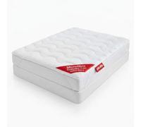 PIKOLIN - Surmatelas King Size 80x190 cm | Microfibre 3 cm d'épaisseur, Housse de Matelas Extra Douce | Respirante et Lavable, Confort Hôtelier | Idéal Peaux Sensibles et Allergies, Modèle Sakai