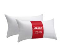 PIKOLIN - Taie d'oreiller 100% Coton Anti-Froissement | 40x90 cm | Douce et Respirante, Lavable en Machine | Fermeture Éclair Confort Toute l'Année, Certifié Oeko-TEX | Lot de 2