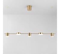 Pilanp Lustre Simple Moderne LED luminaires Suspendus linéaires Lustre de Plafond intérieur pour Salon Salle à Manger Bureau Bar Cuisine îlot éclairage Suspendu 3 températures de Couleur