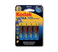 Pile AA Kodak Ultra Premium Alcaline 1,5 V Pack 4 Sans Métaux Lourds