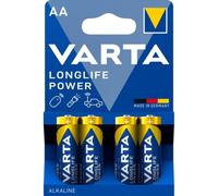 Pile Alcaline AA Varta Longlife Power Pack de 4 pièces