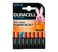 Pile Alcaline AAA - LR03 Duracell Optimum - Blister de 8