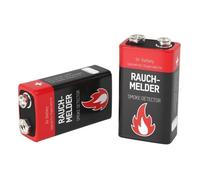 Ansmann Piles alcalines 6LR61 (9 V) pour détecteurs de fumée - Pack de 6