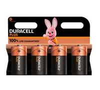 Duracell Piles D Plus Alcaline LR20 1,5 V – Pack de 4