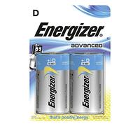 pile alcaline energizer advanced - lr20 - 1.5 volts - blister de 2 piles