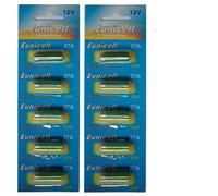 Pile alcaline - EUNICELL - A27 (27A) - 12V - Lot de 10 - 28,8x8 mm