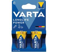 Pile alcaline Longlife Power LR14/C - Blister x 2 - VARTA - 130325