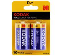 Pile alcaline LR20 KD2 AM1 1,5V KODAK MAX Blister de 2 piles