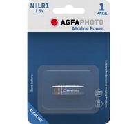 AgfaPhoto Pile Alcaline LR1 1.5V - Dimensions 12x30.2mm - Température d'opération -15°C à 55°C - Conditionnement Blister - Référence 110-803678