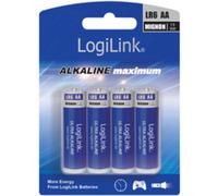 LogiLink Piles alcalines LR6F8 AA 1,5V 1700 mAh, 5 ans, sans cadmium ni mercure – Pack de 8
