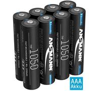 pile ANSMANN AAA 1050mAh NiMH 1.2V - rechargeable, haute capacité pour véhicules télécommandés, microphone, instruments