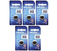 Pile au Lithium Renata CR1632 137mAh 3V - 5 Pieces