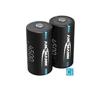 ANSMANN Piles rechargeables NiMH Baby C 4500 mAh 1,2 V (lot de 2) - Piles HR14 à faible autodécharge et haute capacité - Piles rondes pour les lampes torches, enceintes, appareils médicaux, etc.