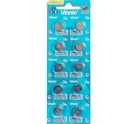 Pile bouton 10Stk. l921 AG6 g6 LR69 Pile 1,5 V Vinnic Lot de 10 piles bouton alcalines
