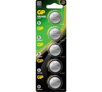 Pile bouton au lithium 3 V CR2450 - Lot de 5 - GP CR2450-U5