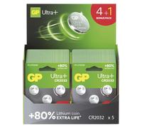 Pile bouton au lithium GP Ultra plus CR2032, lot de 4+1, B15325UP