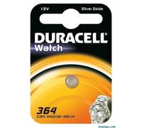 Pile bouton - DURACELL - D364 - Oxyde d'argent 1,55V - Ø6,8 mm x H2,15 mm - Lot de 5
