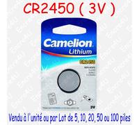 Camelion Pile bouton CR2450/5029LC Lithium 3V