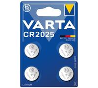 Pile bouton - Lithium Energy - CR2025 - lot de 4