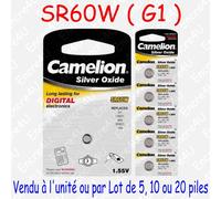 Camelion Pile bouton pour montre V389 SR54 SR1130W Oxyde d'Argent 1,55V 85 mAh