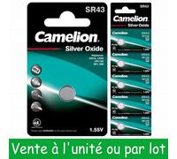 CAMELION Pile bouton SR43 – Oxyde d'argent – 5 pièces