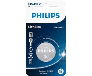 Pile CR2450 / DL2450 Philips Bouton Lithium 3V