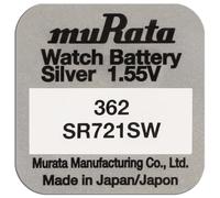 Pile de montre MURATA 362 (SR721SW) - Oxyde d'argent sans mercure - Tension 1.55 V