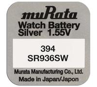Pile de montre MURATA 394 (SR936SW) - Oxyde d'argent sans mercure - Tension 1.55 V