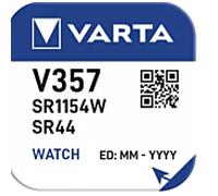 Varta Pile de montre V357 (SR44) 1,55 V 3 mAh Argent