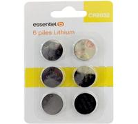 Pile ESSENTIELB CR 2032 Lot 6 piles Lithium