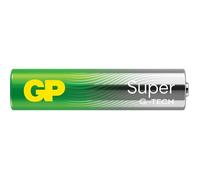 GP Batteries Super Alkaline GP24A, Pile AAA, Alcaline 1.5V, Boîte de 16, Diamètre 10.5mm, Hauteur 44.5mm, -18°C à 50°C, Certification IEC 60086-2