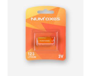 Pile lithium Num'axes 3V CR123A compatible avec colliers Canicalm et Canibeep
