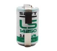 Pile LS14250CNR / CR1/2AA Cosses à Souder en U Saft Lithium 3,6V