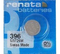 Pile oxyde d'argent Renata pour Montre - 1,55 V - Plaquette alvéolaire - Référence 396 SR726 W